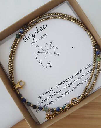 STRZELEC naszyjnik dla znaku zodiaku, LEI handmade 