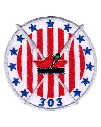 Naszywka naprasowanka DYWIZJON 303 termo haft 8cm, Wyszywane
