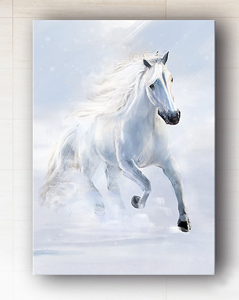 Obraz - Biegnący koń - wydruk na płótnie, yenoo