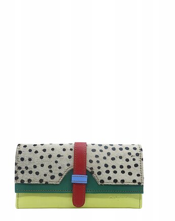 Portfel damski skórzany ze skrawków kolorowy przegródki na karty OLIVKA, Olivka Warsaw
