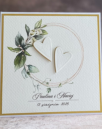 Kartka ślubna w ozdobnej kopercie, WA 23, Anna Art and Crafts