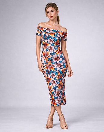 Sukienka z odsłoniętymi ramionami - Julia Queen Bee, milita nikonorov