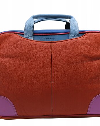 Aktówka skórzana torba damska na laptop do 16'' regulowany pasek OLIVKA, Olivka Warsaw