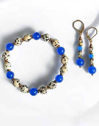 RAZEM TANIEJ! jasper collection : bransoletka i kolczyki : jaspis & jadeit, kaktusia