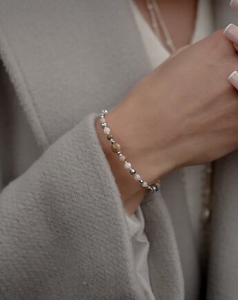 Bransoletka z Opalem Mokaitem i Jaspisem Dalmatyńskim