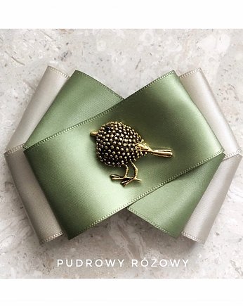 Brosza z Cudownym Ptaszkiem NEW, Pudrowy Różowy
