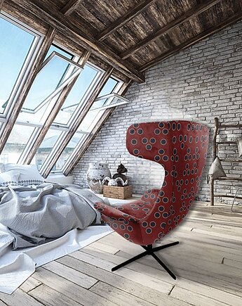 Designerski, nowoczesny, unikatowy fotel do salonu Mirasol Moka, Flamingos