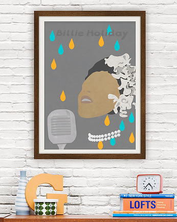 Billie Holiday Jazz - plakat 50x70 cm, minimalmill