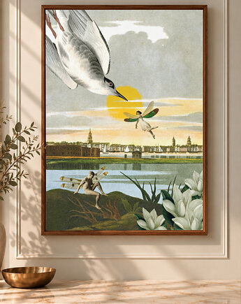 Plakat kolaż Nieznośna ważkość bytu FineArt giclee, ma illustories