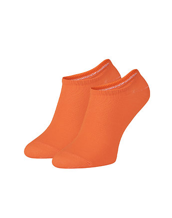 Pomarańczowe stopki, kolorowe skarpetki stopki BASIC - ORANGE JUICE, ZOOKSY