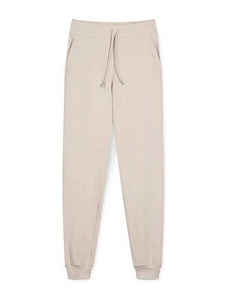 Spodnie typu jogger beżowe M, White pocket