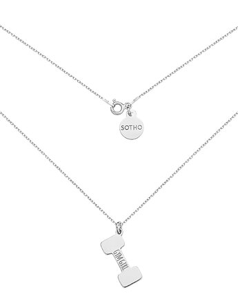 Srebrny naszyjnik ciężarek GYM GIRL, SOTHO