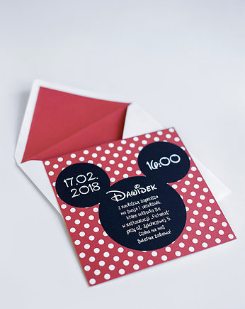 Zaproszenie na urodziny MYSZKA MICKEY, WOW party