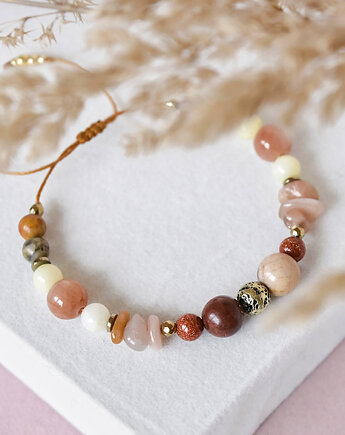 Bransoletka z kamieni naturalnych - Earthy Mix, Ilovehandmade