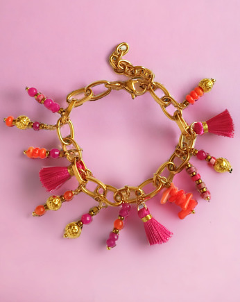 UNIKAT : bransoletka energetyczna : 13 charmsów, kaktusia