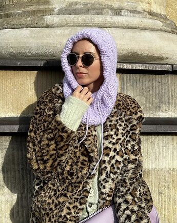 Kominiarka handmade kaptur, Swetry na drutach