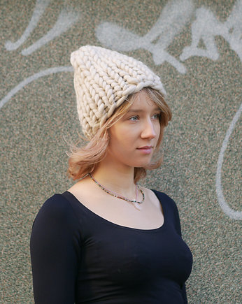 100% merino Czapka Beanie organic, PANAPUFA