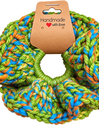 Szydełkowe gumki do włosów Scrunchie zielone, Ciotka Matylda