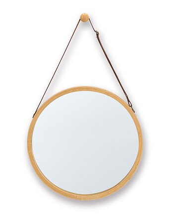 Lustro okrągłe Ø 38 na pasku CINTURA beżowe, MIA home