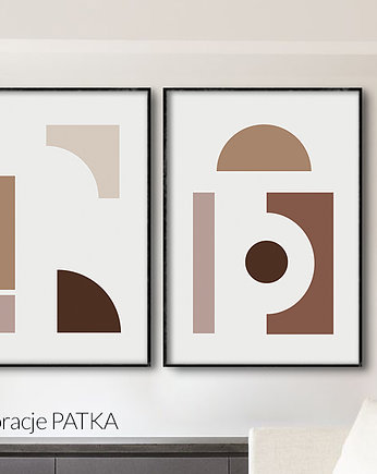 Abstract Organic - KOMPLET GRAFIK - 2 SZTUKI, Dekoracje PATKA Patrycja Kita