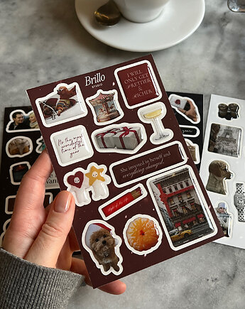 Świąteczny zestaw naklejek 3d - Christmas pack 3., brillo