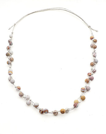 Jaspis naszyjnik lniany, galeria nuit