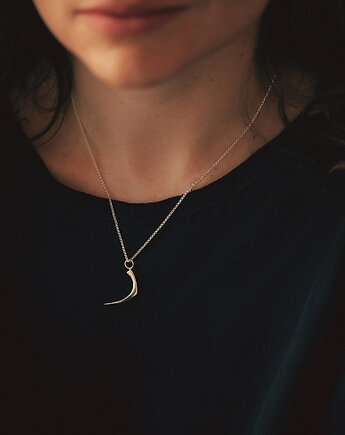 PEARL empty / glossy silver necklace, Filimoniuk