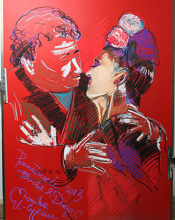 Frida i Diego -Pocałunek  /sucha pastela, Studio Mini Forma