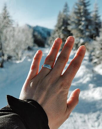 Srebrny, regulowany pierścionek Góry, Szkatułka Emi