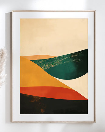 Abstrakcyjny plakat pt. Kalejdoskop wzgórz, Manon