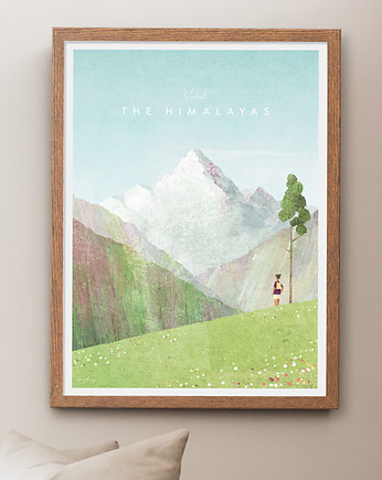 Himalaje - vintage plakat 50x70 cm giclee, minimalmill