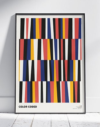 Plakat abstrakcyjny, abstrakcja, geometria - Color Coded, Galeria EMU