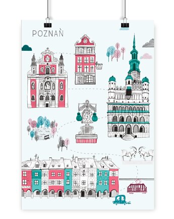 Plakat Poznań Trasa Spacerowa, LOVE POLAND DESIGN
