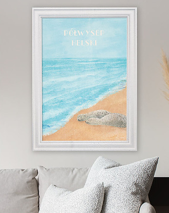 Półwysep Helski - Foki - plakat fine art, minimalmill