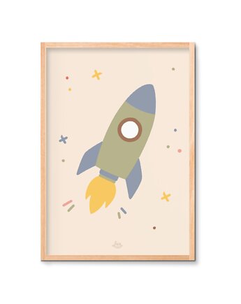 Rakieta plakat Montessori, Lisia Rodzinka