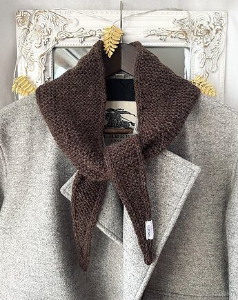 *Dostępny od ręki* szalik sophie wełna alpaka kolor orzechowy, GANGSTA KNIT