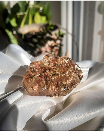 Duży pierścionek z wrzosem, Figa handmade accessories