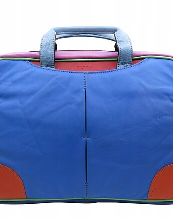 Aktówka skórzana torba damska na laptop do 16'' regulowany pasek OLIVKA, Olivka Warsaw