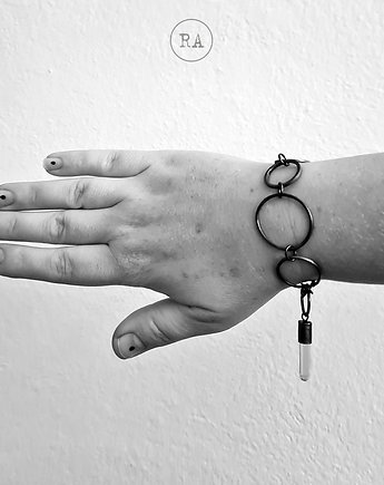 Bransoleta LOOPS szeroka oksydowane srebro, RA