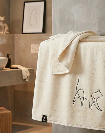 Ręcznik KOT artystyczny EGIPSKA BAWEŁNA one line, Regal Cotton