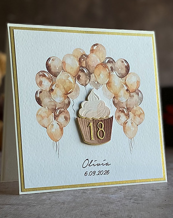 Personalizowana kartka urodzinowa z kopertą prezentową, BH 20a, Anna Art and Crafts