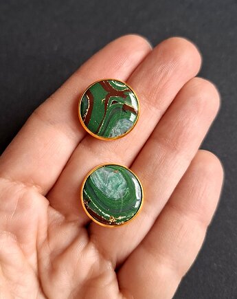 Kolczyki agatów zielenie no6, Motywator Eweliny