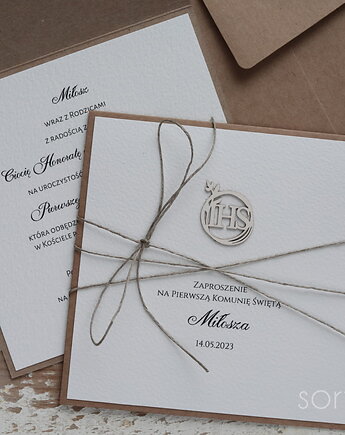 Najpiękniejsze ręcznie robione zaproszenia na komunię, sorte