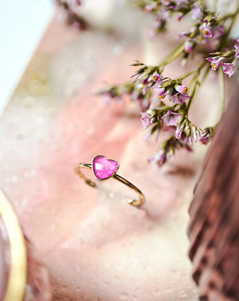 Pierścionek z kwiatem pelargonii angielskiej, kwiaty biżuteria
