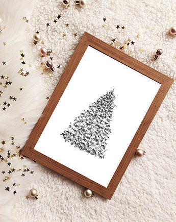 Plakat świąteczny minimalistyczny choinka, Rochowicz Chaos Studio