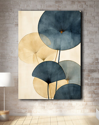 Tropikalne liście - Plakat - Loft, Minimalizm, Black Sapphire Art