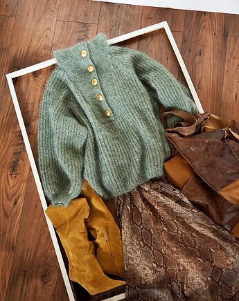 Sweter MIA moher i jedwab, Knit Couture