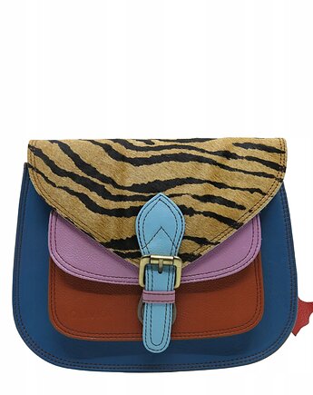 Torebka listonoszka elegancka regulowany pasek skórzana kolorowa OLIVKA, Olivka Warsaw