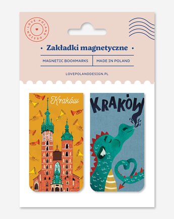 Zakładki Magnetyczne Kraków Smok+Mariacki, LOVE POLAND DESIGN