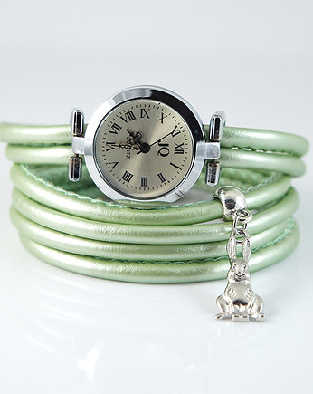 Zegarek, bransoletka - Zielony - Królik, OSOBY - Prezent dla teścia